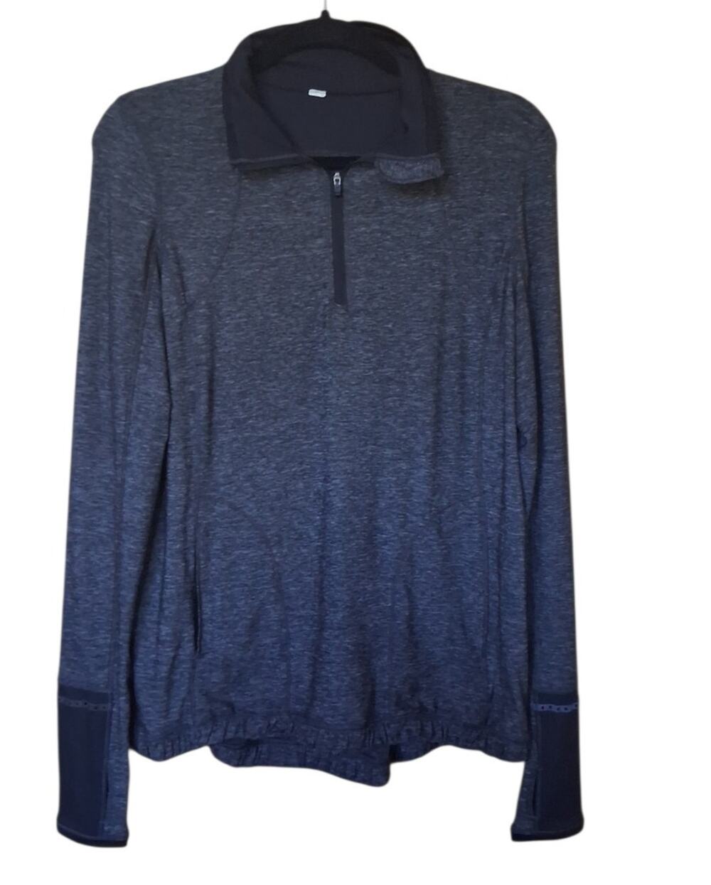 lululemon Charcoal Gray Quarter Zip Long Sleeve Pullover Women's M
